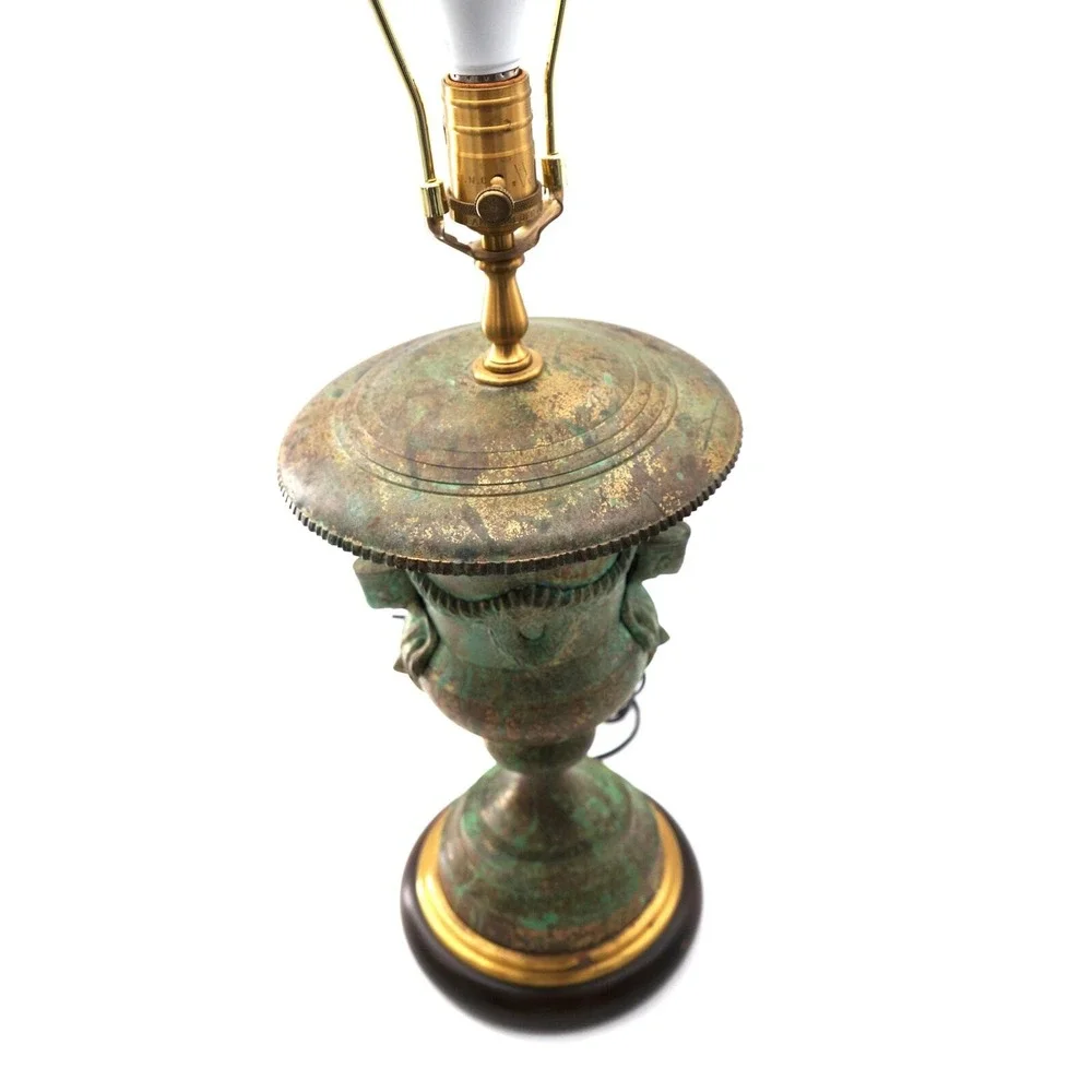 Wild Wood Neoclassical Table Lamp Lighting Luxury Marbleized‎ Green Egypt 29